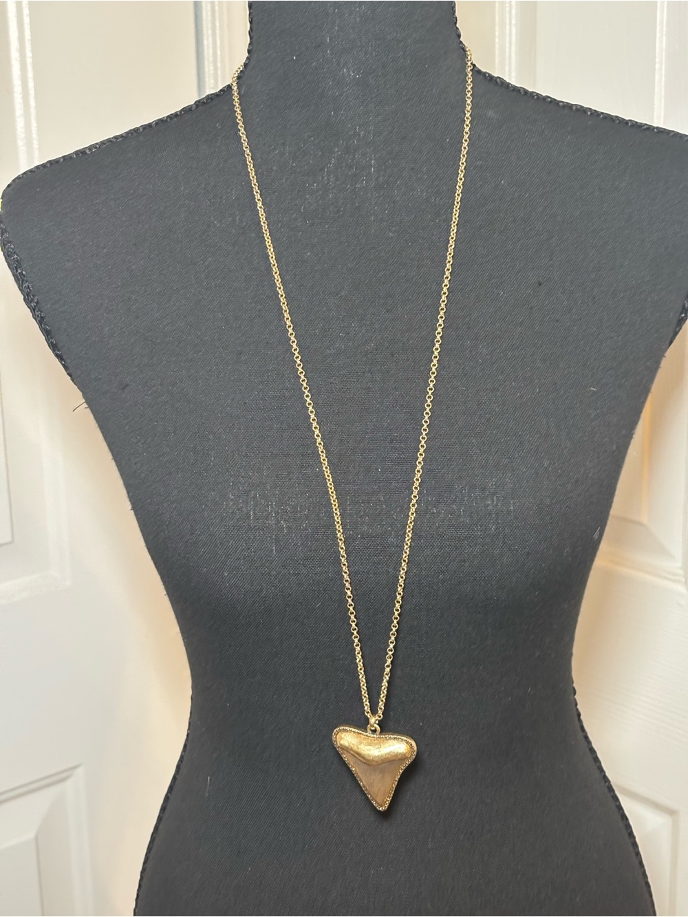 Lucky brand Gold / rhinestone Triangle Pendant Long Necklace - Women Jewelry